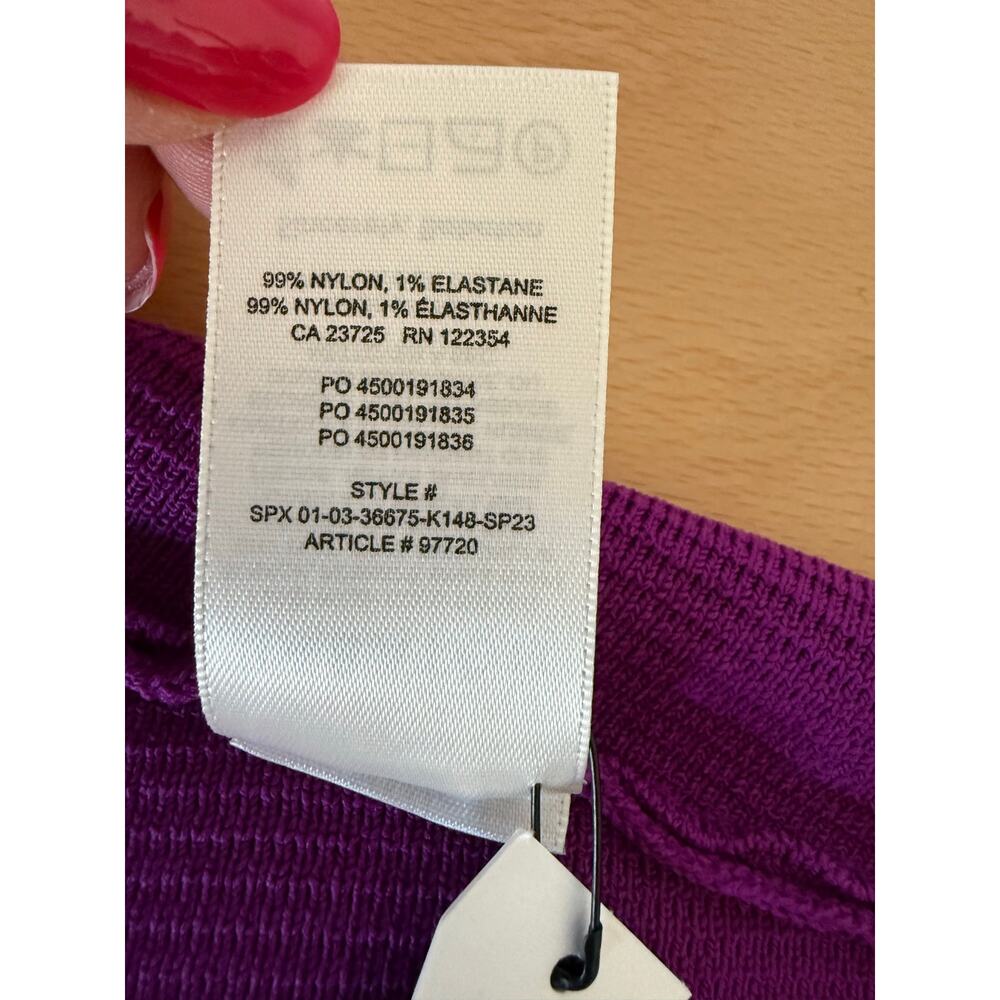 NWT Babaton Sculpt Knit Muscle Tee In Ube Purple Size Medium - Picture 5 of 6